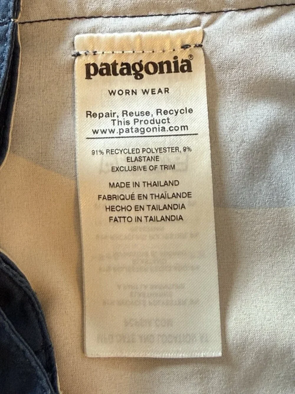 Patagonia Men's Stretch Planing Boardshorts Thick Wavy Stripe Blue Orange Sz 30